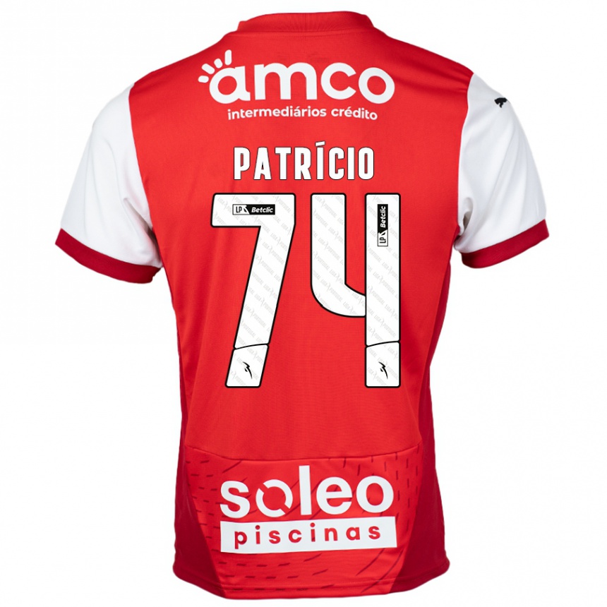 Homme Football Maillot Nuno Patrício #74 Rouge Blanc Tenues Domicile 2024/25