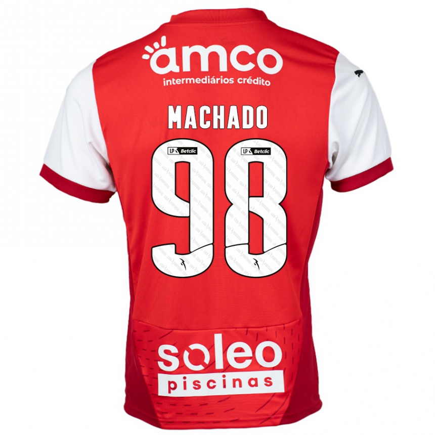 Homme Football Maillot Gonçalo Machado #98 Rouge Blanc Tenues Domicile 2024/25