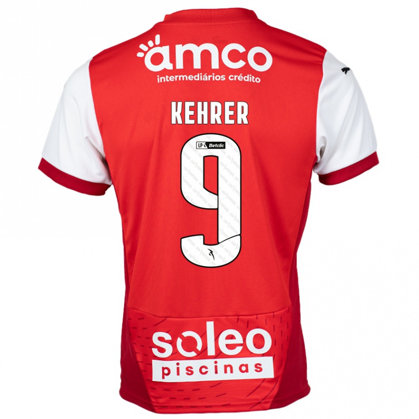 Homme Football Maillot Caroline Kehrer #9 Rouge Blanc Tenues Domicile 2024/25