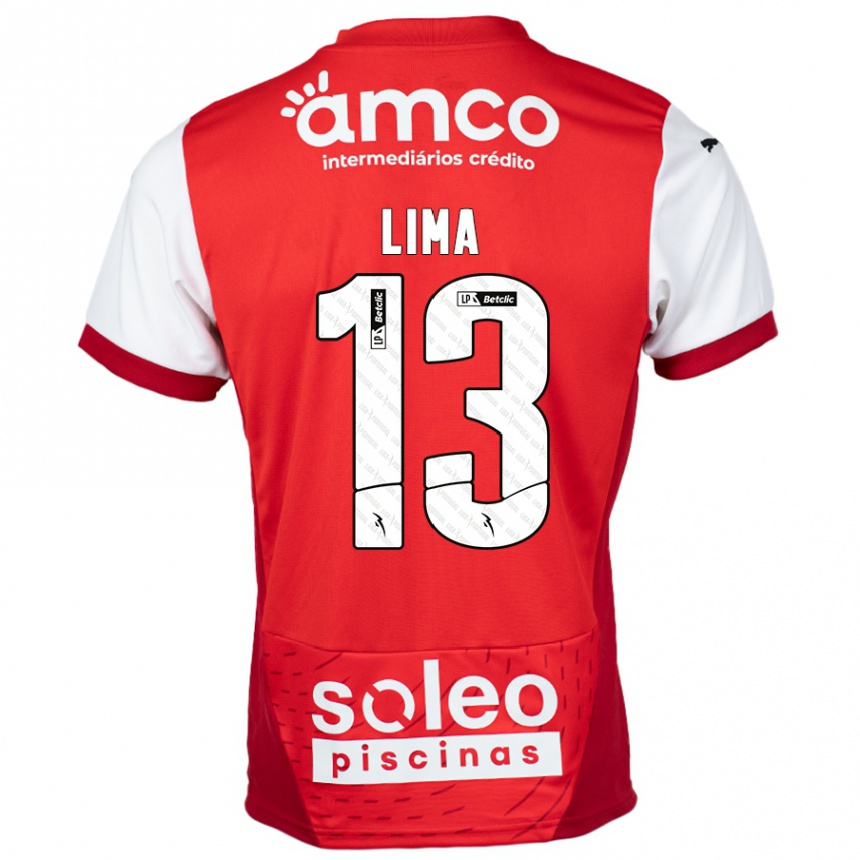 Homme Football Maillot Aline Lima #13 Rouge Blanc Tenues Domicile 2024/25