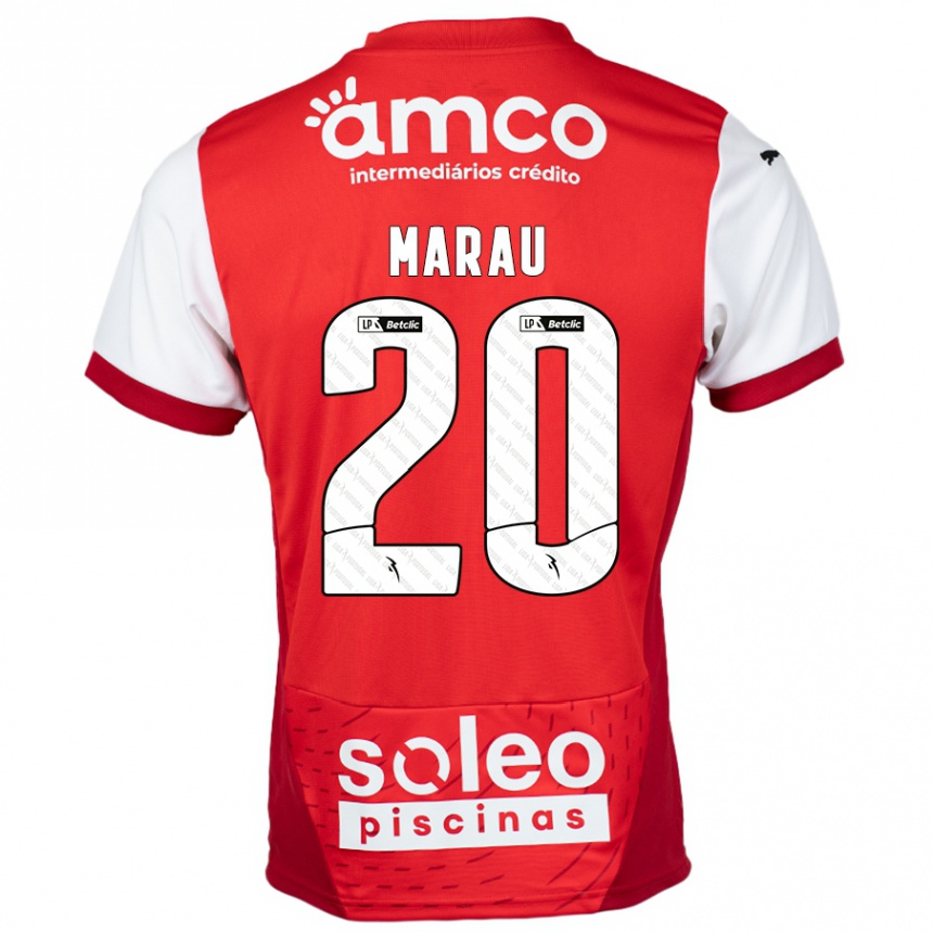 Homme Football Maillot Madalena Marau #20 Rouge Blanc Tenues Domicile 2024/25