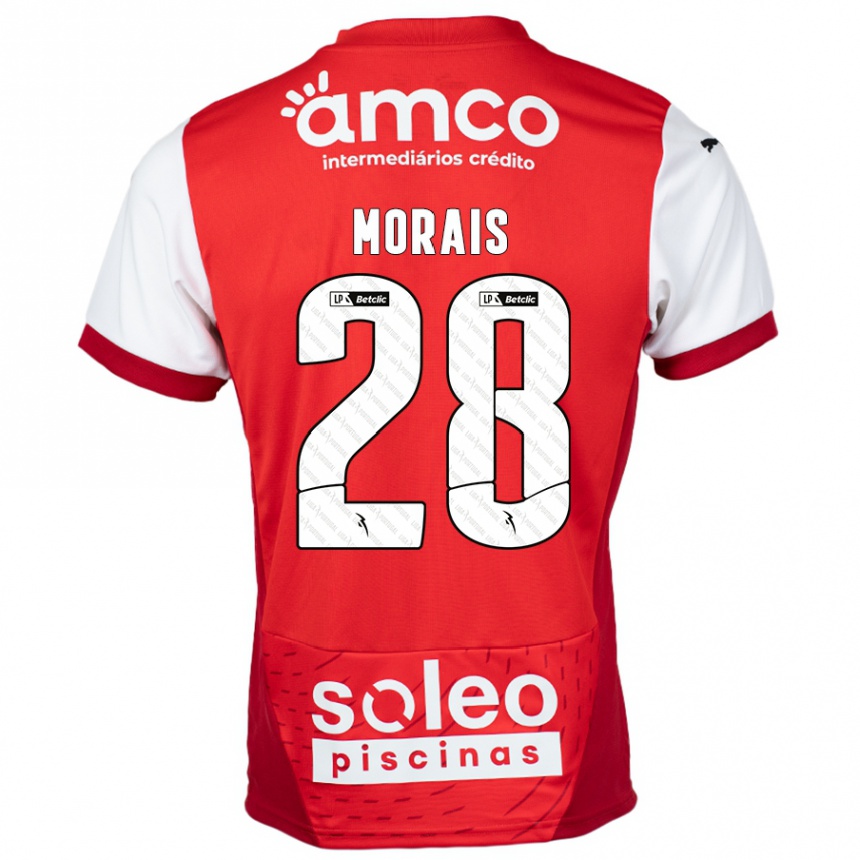 Homme Football Maillot Patrícia Morais #28 Rouge Blanc Tenues Domicile 2024/25