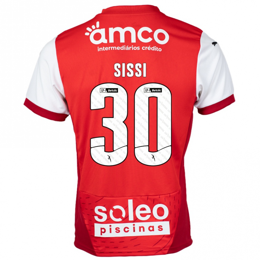 Homme Football Maillot Sissi #30 Rouge Blanc Tenues Domicile 2024/25