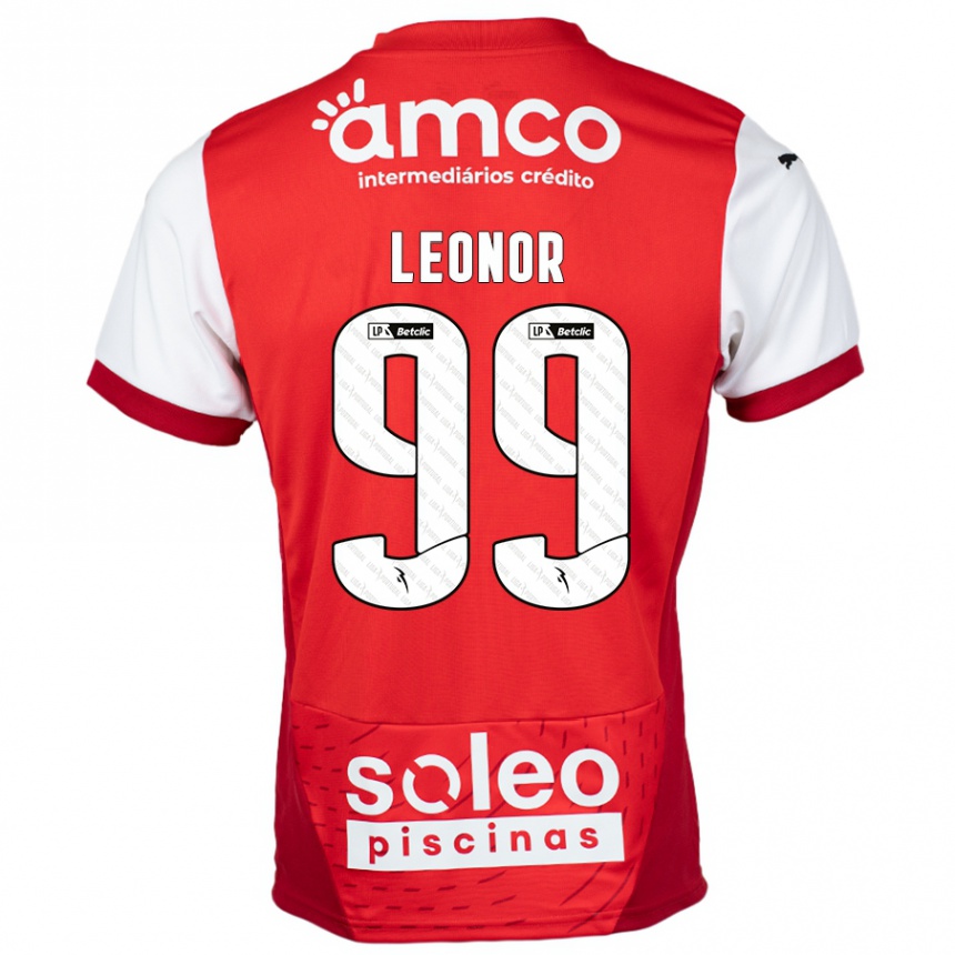 Homme Football Maillot Maria Leonor #99 Rouge Blanc Tenues Domicile 2024/25