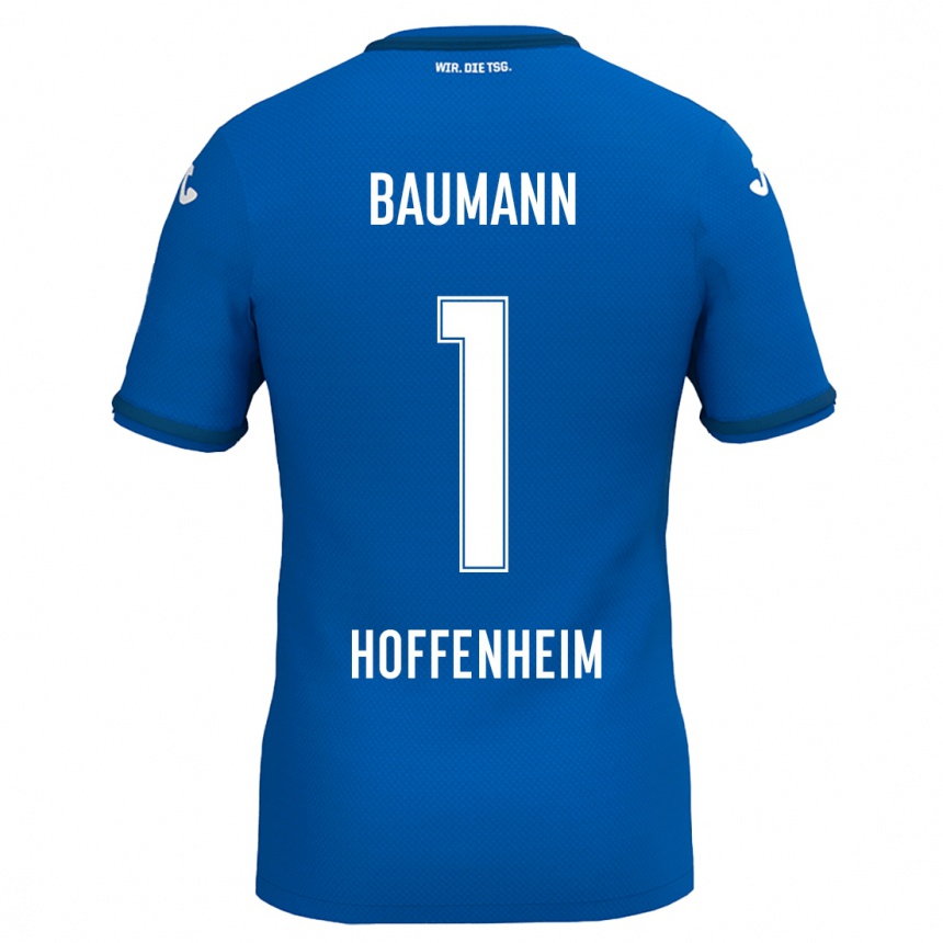 Homme Football Maillot Oliver Baumann #1 Bleu Royal Tenues Domicile 2024/25