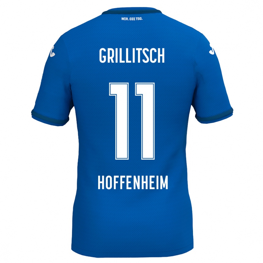 Homme Football Maillot Florian Grillitsch #11 Bleu Royal Tenues Domicile 2024/25