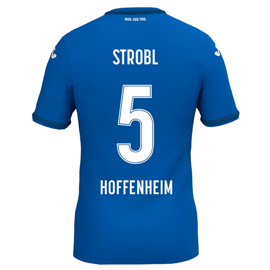 Homme Football Maillot Lars Strobl #5 Bleu Royal Tenues Domicile 2024/25