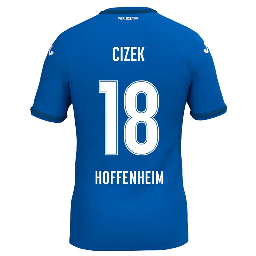 Homme Football Maillot Krystof Cizek #18 Bleu Royal Tenues Domicile 2024/25