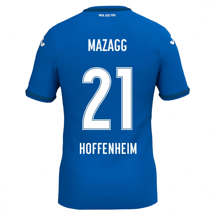 Homme Football Maillot Lukas Mazagg #21 Bleu Royal Tenues Domicile 2024/25