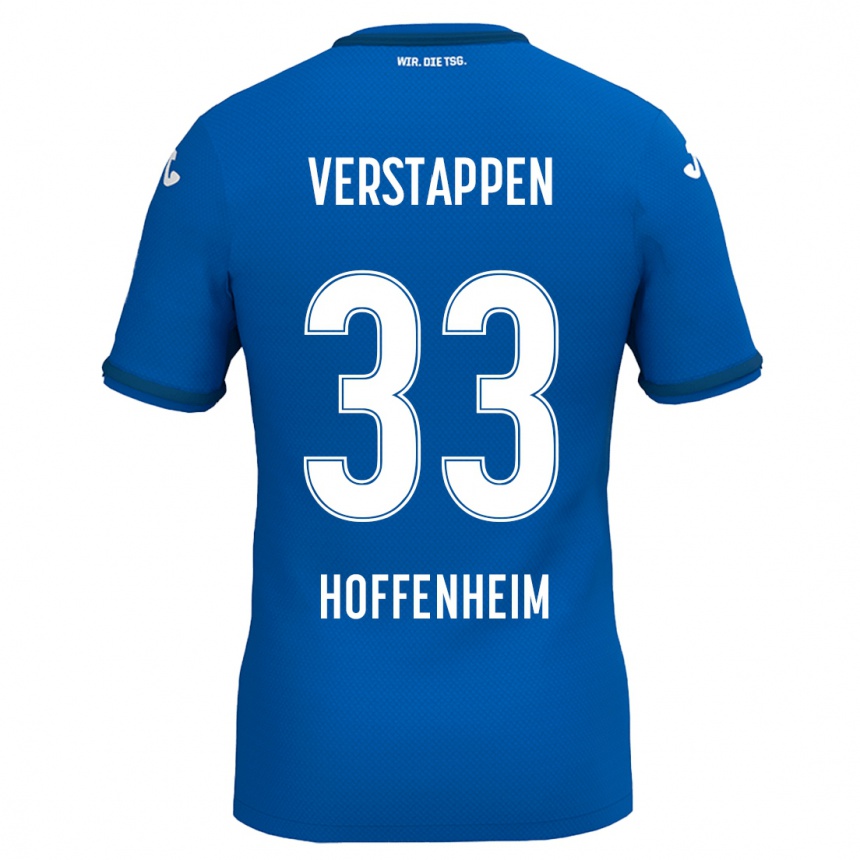 Homme Football Maillot Eric Verstappen #33 Bleu Royal Tenues Domicile 2024/25