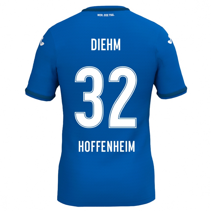 Homme Football Maillot Vanessa Diehm #32 Bleu Royal Tenues Domicile 2024/25