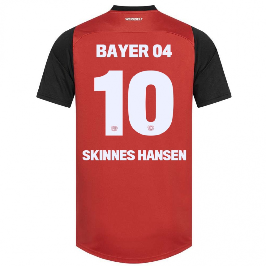 Homme Football Maillot Synne Skinnes Hansen #10 Rouge Noir Tenues Domicile 2024/25