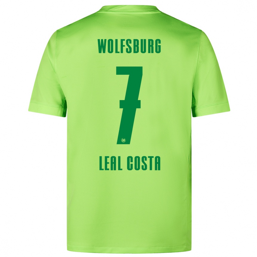 Homme Football Maillot David Leal Costa #7 Vert Fluo Tenues Domicile 2024/25