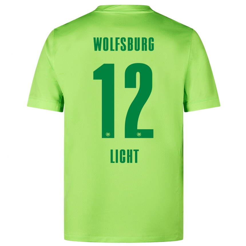 Homme Football Maillot Philipp Licht #12 Vert Fluo Tenues Domicile 2024/25