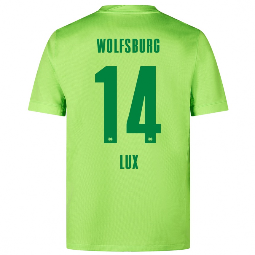 Homme Football Maillot Finn-Marco Lux #14 Vert Fluo Tenues Domicile 2024/25