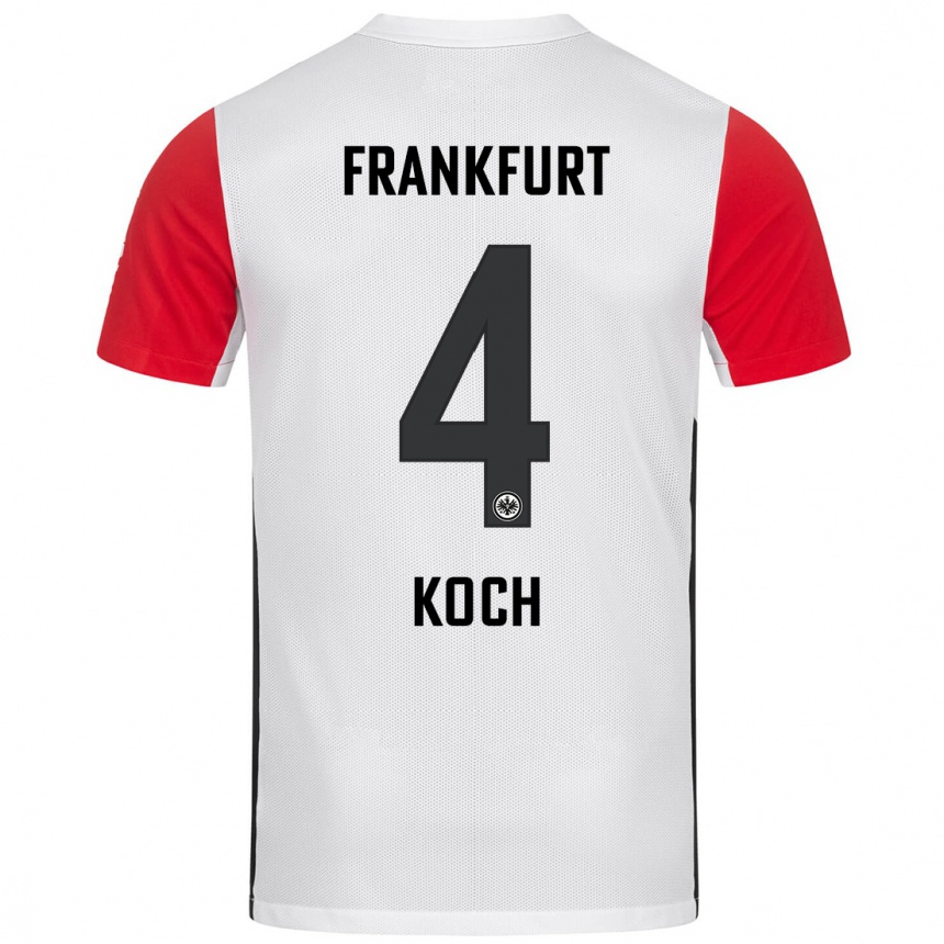 Homme Football Maillot Robin Koch #4 Blanc Rouge Tenues Domicile 2024/25