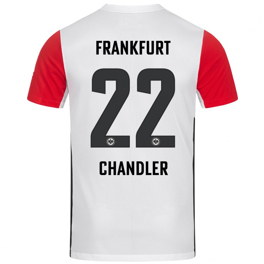 Homme Football Maillot Timothy Chandler #22 Blanc Rouge Tenues Domicile 2024/25