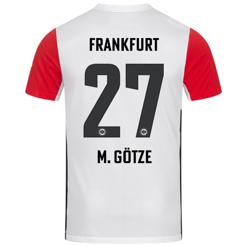 Homme Football Maillot Mario Götze #27 Blanc Rouge Tenues Domicile 2024/25