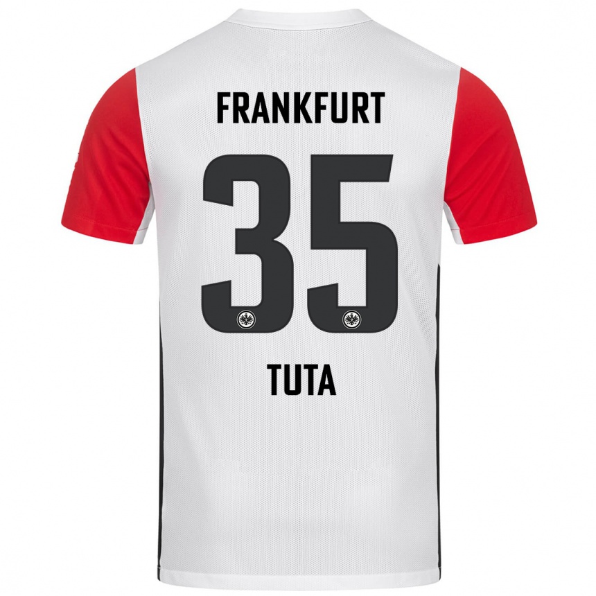 Homme Football Maillot Tuta #35 Blanc Rouge Tenues Domicile 2024/25