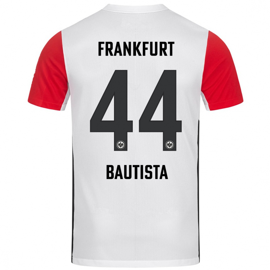 Homme Football Maillot Davis Bautista #44 Blanc Rouge Tenues Domicile 2024/25