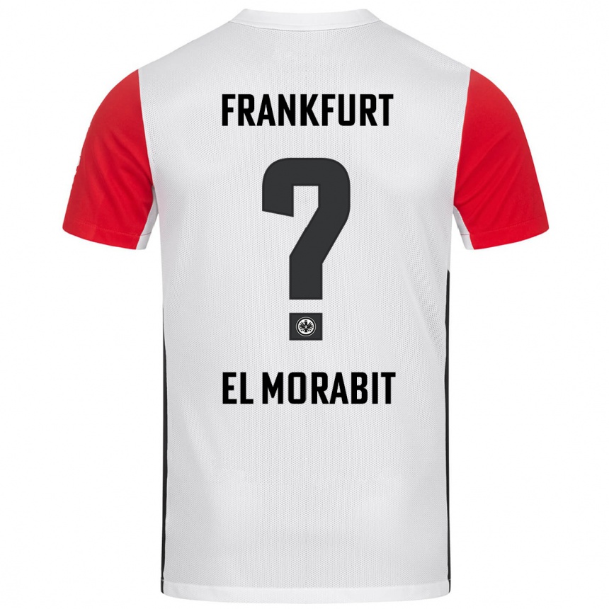 Homme Football Maillot Anas El Morabit #0 Blanc Rouge Tenues Domicile 2024/25