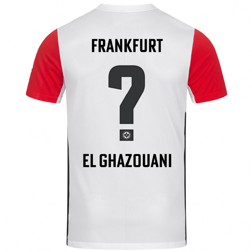 Homme Football Maillot Mohamed El Ghazouani #0 Blanc Rouge Tenues Domicile 2024/25