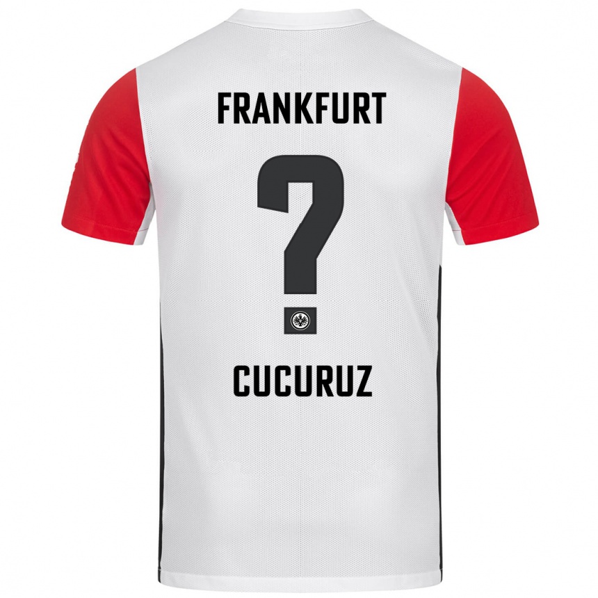 Homme Football Maillot Nichita Cucuruz #0 Blanc Rouge Tenues Domicile 2024/25