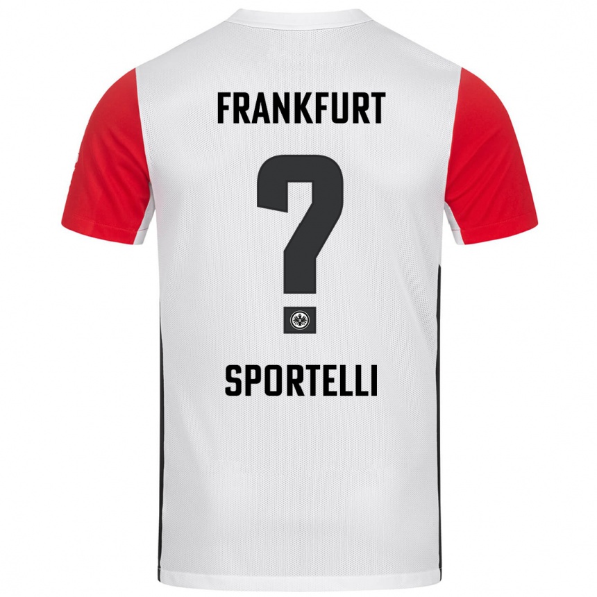 Homme Football Maillot Flavio Sportelli #0 Blanc Rouge Tenues Domicile 2024/25