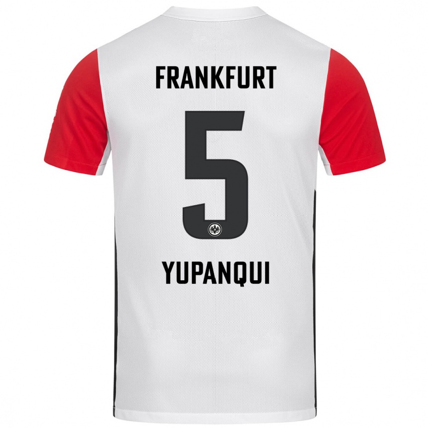 Homme Football Maillot Philipp Eisele Yupanqui #5 Blanc Rouge Tenues Domicile 2024/25