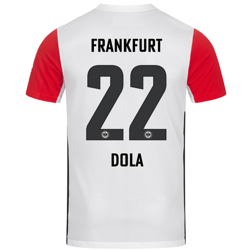 Homme Football Maillot Igor Dola #22 Blanc Rouge Tenues Domicile 2024/25