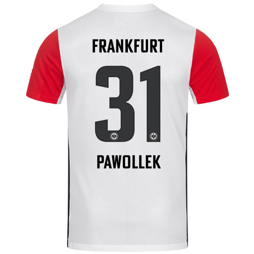 Homme Football Maillot Tanja Pawollek #31 Blanc Rouge Tenues Domicile 2024/25