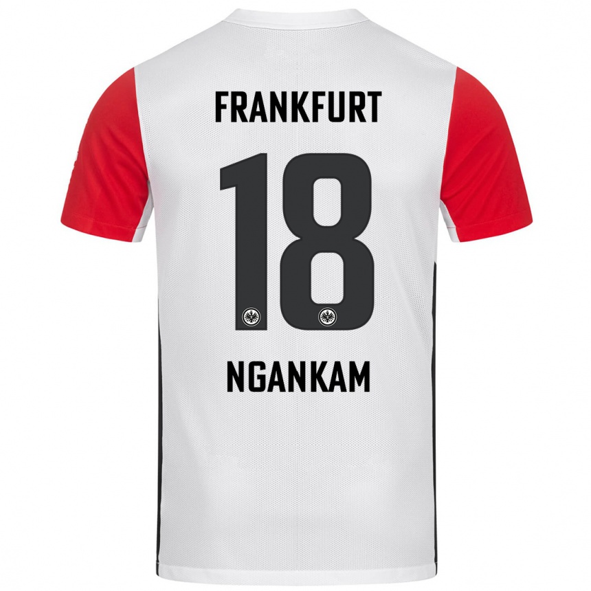 Homme Football Maillot Jessic Ngankam #18 Blanc Rouge Tenues Domicile 2024/25