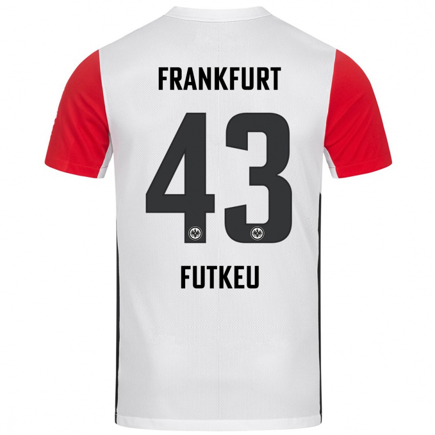 Homme Football Maillot Noel Futkeu #43 Blanc Rouge Tenues Domicile 2024/25