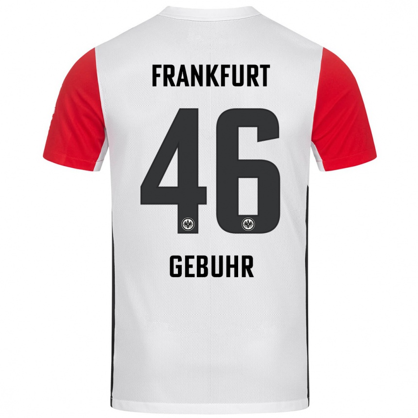 Homme Football Maillot Dario Gebuhr #46 Blanc Rouge Tenues Domicile 2024/25