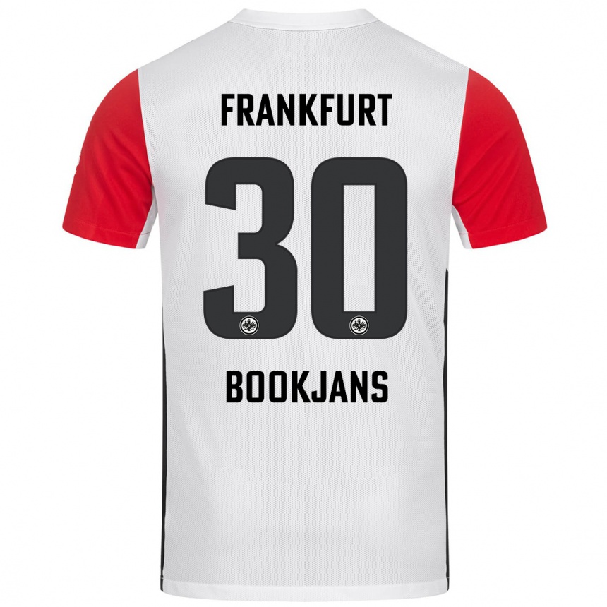 Homme Football Maillot Jakob Bookjans #30 Blanc Rouge Tenues Domicile 2024/25