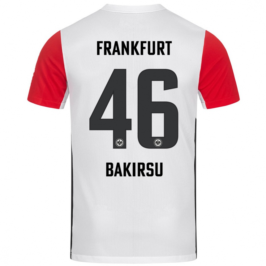 Homme Football Maillot Hüseyin Bakirsu #46 Blanc Rouge Tenues Domicile 2024/25