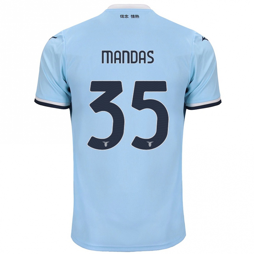 Homme Football Maillot Christos Mandas #35 Bleu Tenues Domicile 2024/25