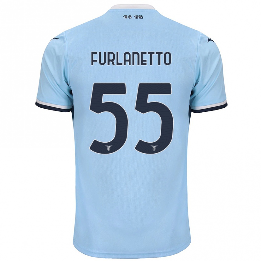 Homme Football Maillot Alessio Furlanetto #55 Bleu Tenues Domicile 2024/25