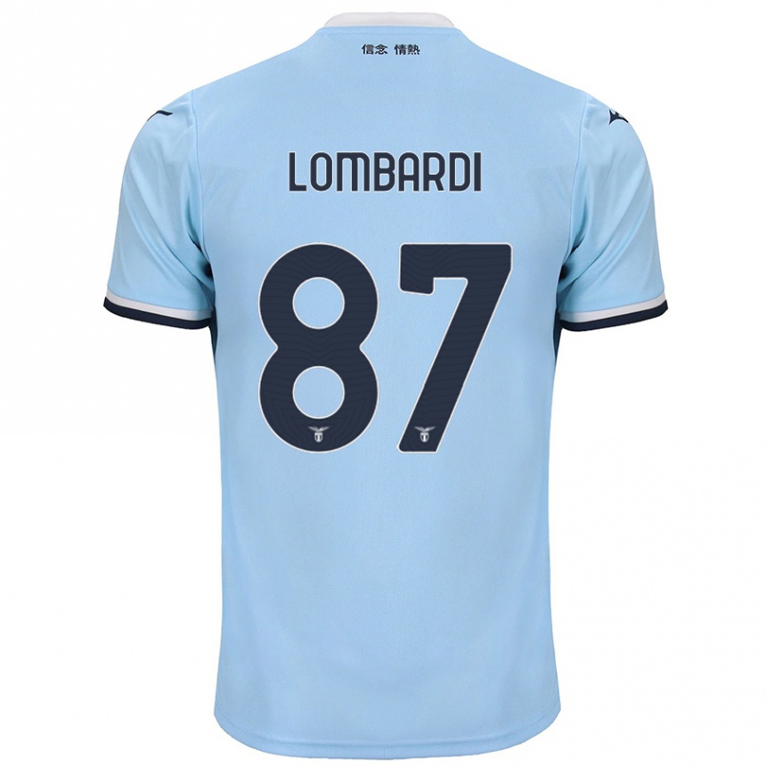 Homme Football Maillot Cristiano Lombardi #87 Bleu Tenues Domicile 2024/25