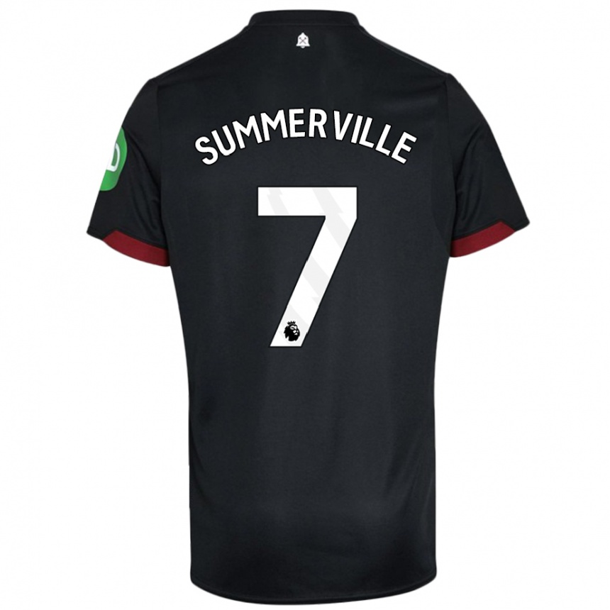 Homme Football Maillot Crysencio Summerville #7 Noir Blanc Tenues Extérieur 2024/25