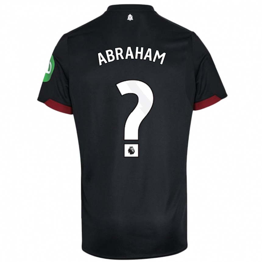 Homme Football Maillot Dondre Abraham #0 Noir Blanc Tenues Extérieur 2024/25