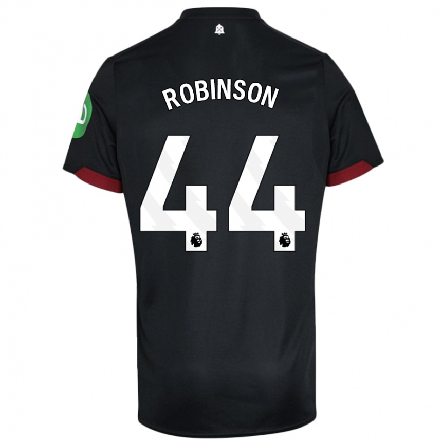 Homme Football Maillot Junior Robinson #44 Noir Blanc Tenues Extérieur 2024/25