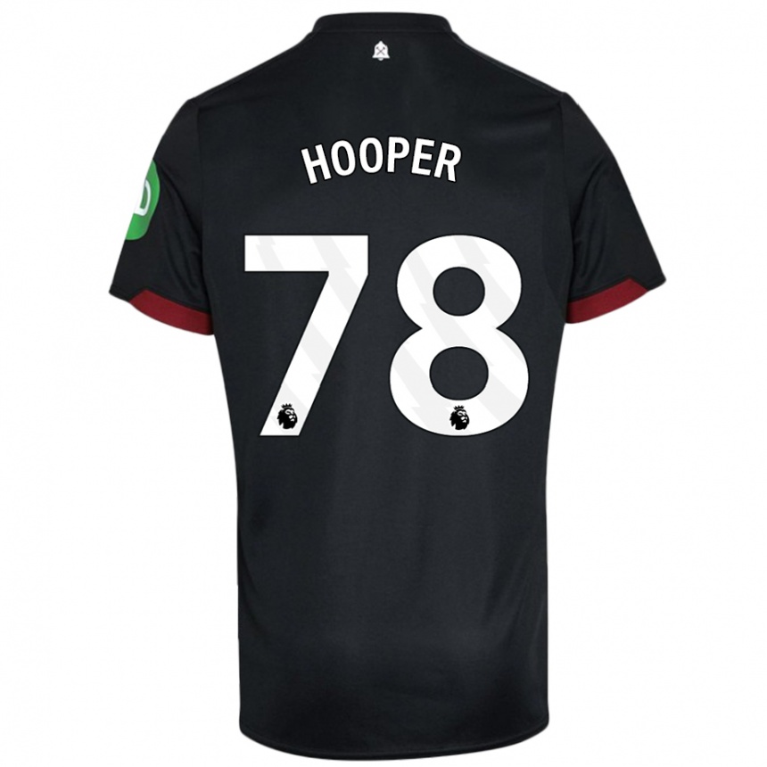 Homme Football Maillot Finley Hooper #78 Noir Blanc Tenues Extérieur 2024/25