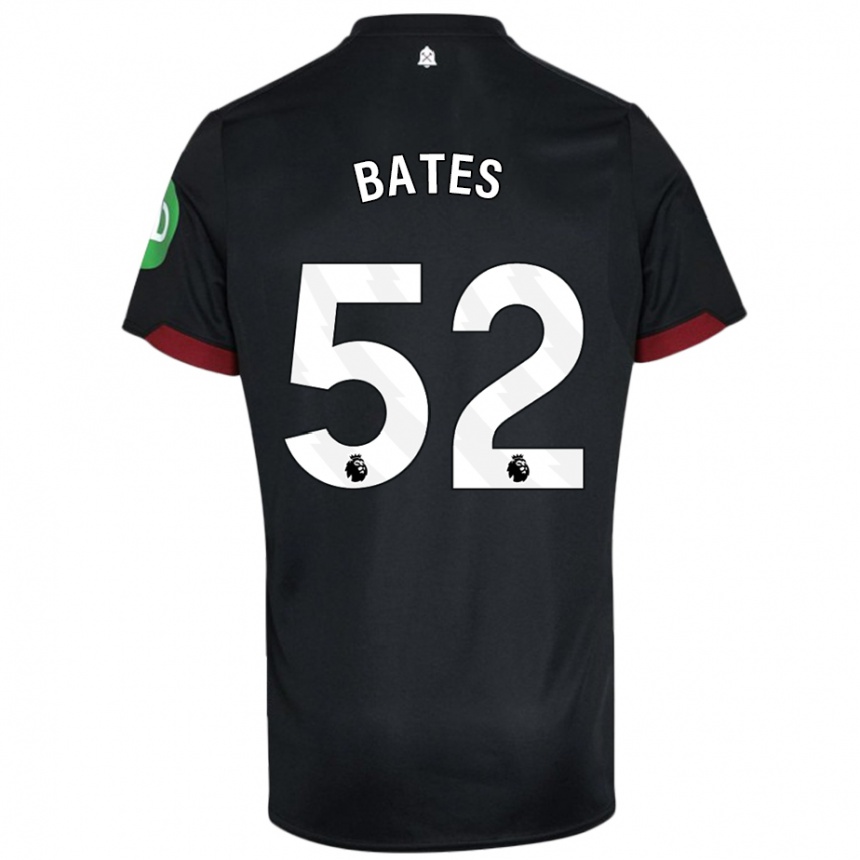 Homme Football Maillot Billy Bates #52 Noir Blanc Tenues Extérieur 2024/25