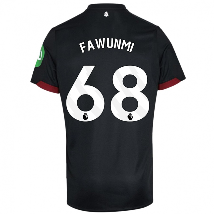 Homme Football Maillot Favour Fawunmi #68 Noir Blanc Tenues Extérieur 2024/25