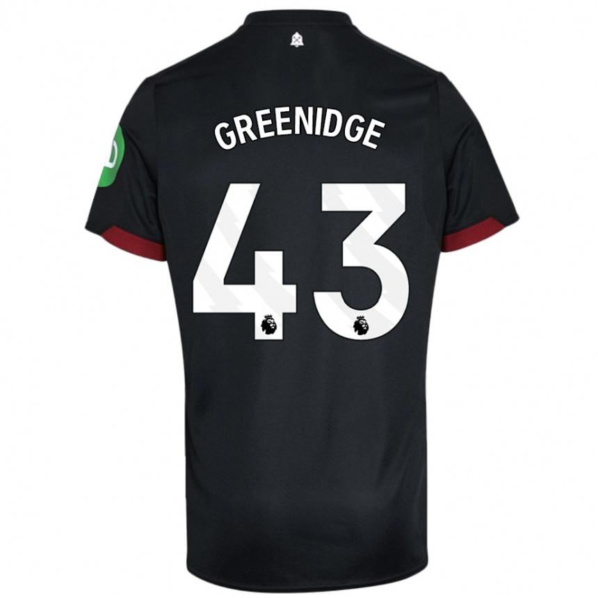 Homme Football Maillot Will Greenidge #43 Noir Blanc Tenues Extérieur 2024/25