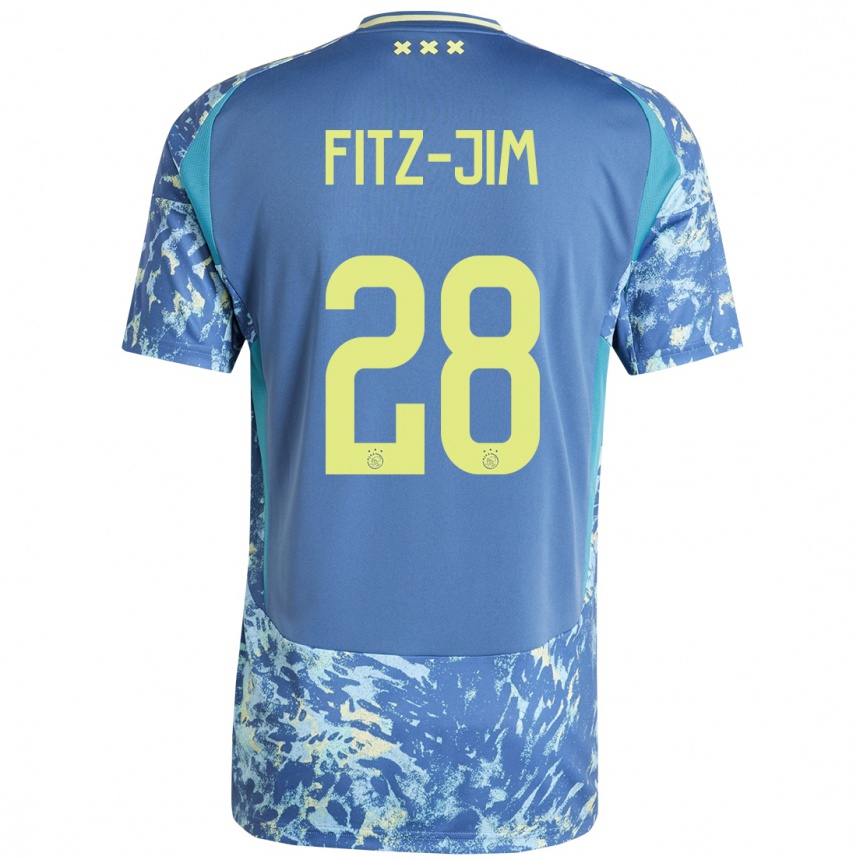 Homme Football Maillot Kian Fitz-Jim #28 Gris Bleu Jaune Tenues Extérieur 2024/25