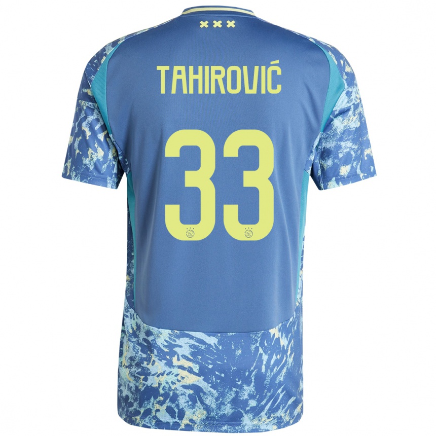 Homme Football Maillot Benjamin Tahirovic #33 Gris Bleu Jaune Tenues Extérieur 2024/25