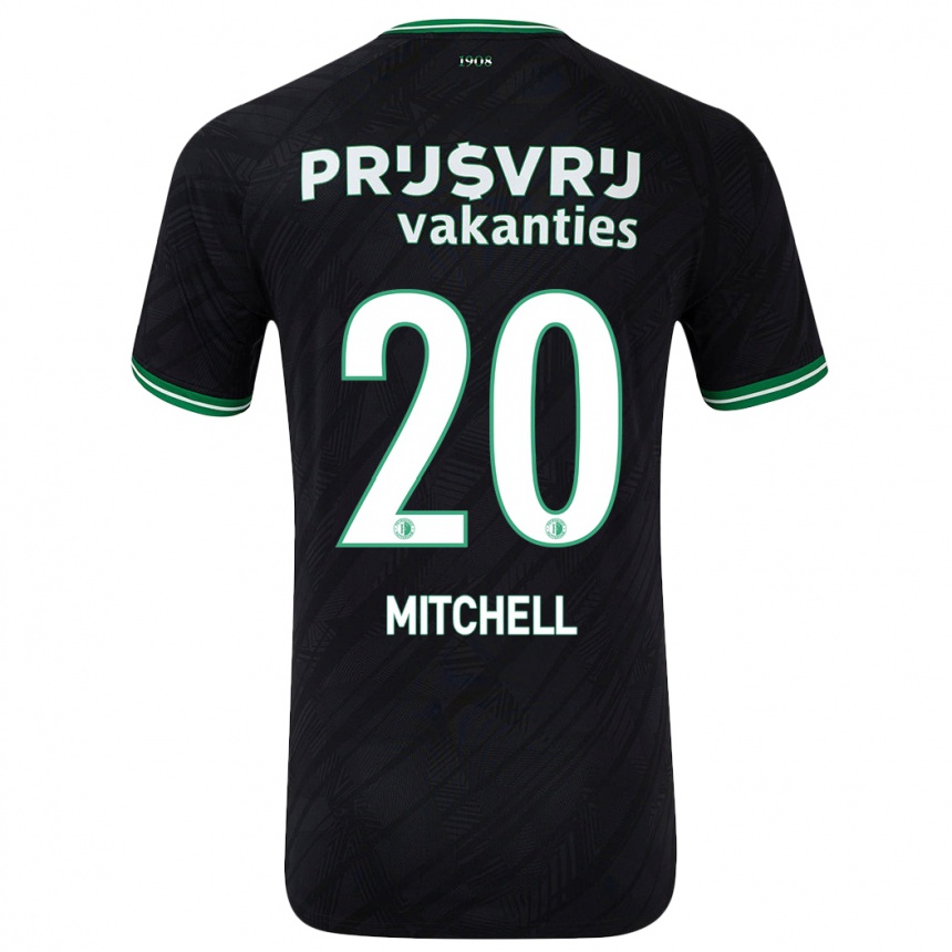 Homme Football Maillot Jeyland Mitchell #20 Noir Vert Tenues Extérieur 2024/25