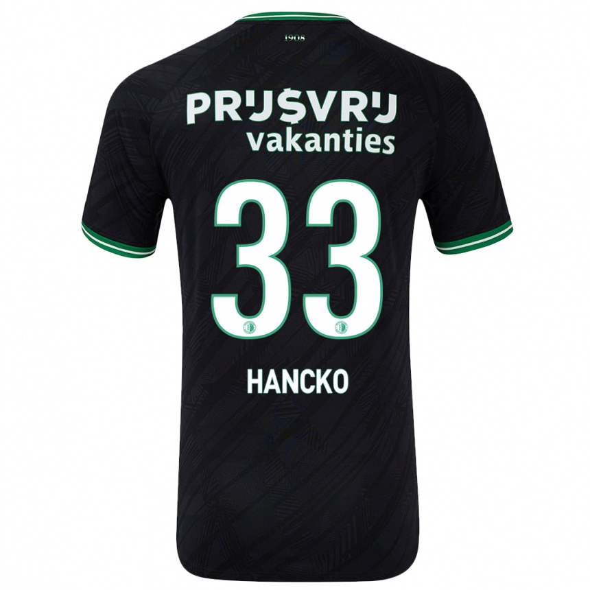 Homme Football Maillot David Hancko #33 Noir Vert Tenues Extérieur 2024/25